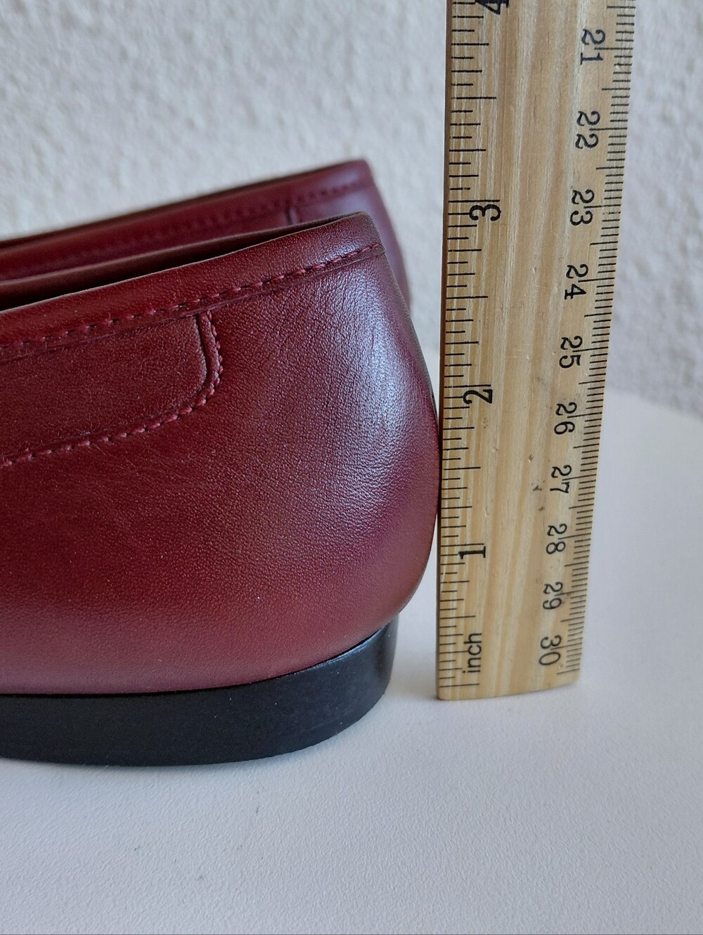 ENZO ANGIOLINI Liberty Burgundy Leather Flats Lizard Embossed Womens  Size 9.5M. - Picture 14 of 15